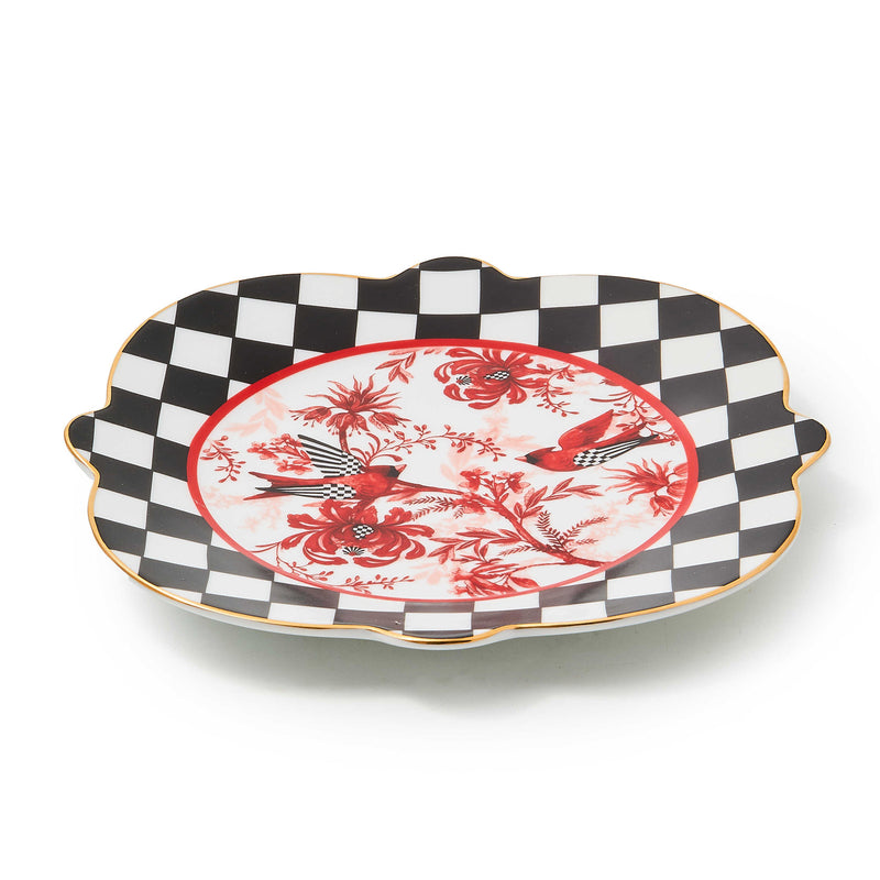 Mackenzie-Childs Cardinal Toile Salad Plate