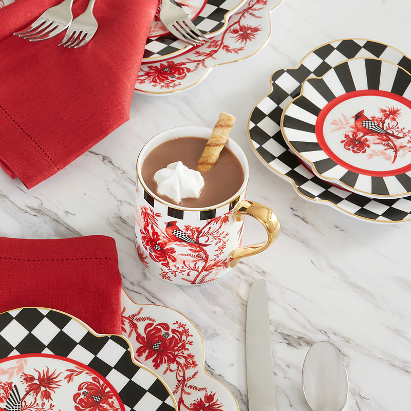 Mackenzie-Childs Cardinal Toile Mug