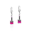 Coeur De Lion Geo Cube Polaris Pink Earrings