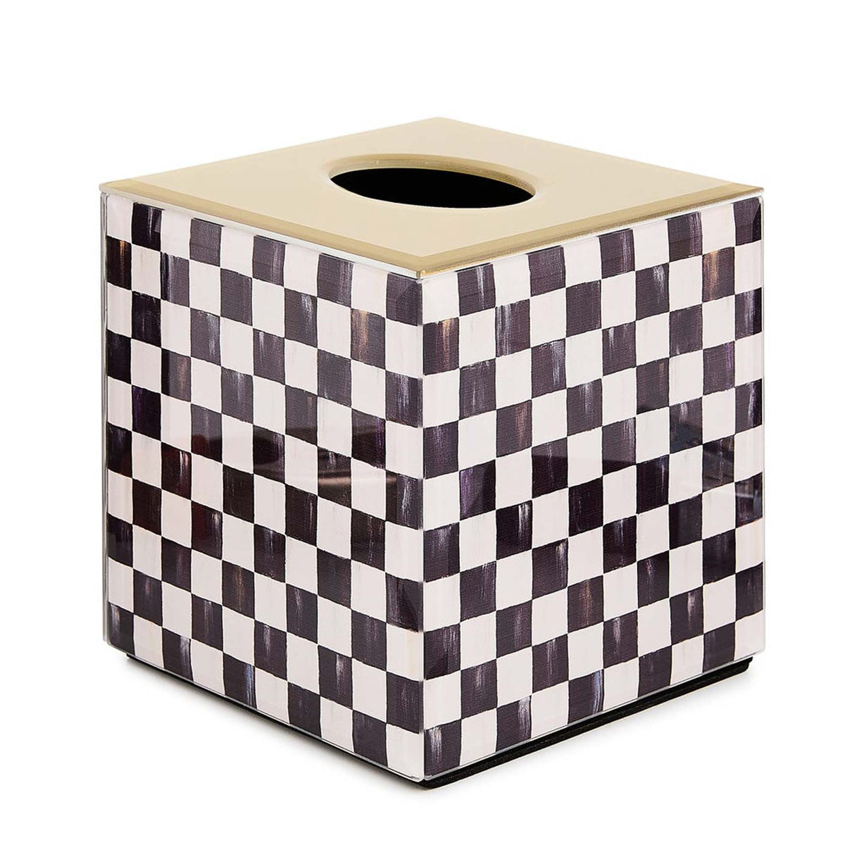Mackenzie-Childs Courtly Check Glass Boutique Tissue Box Cover – David ...