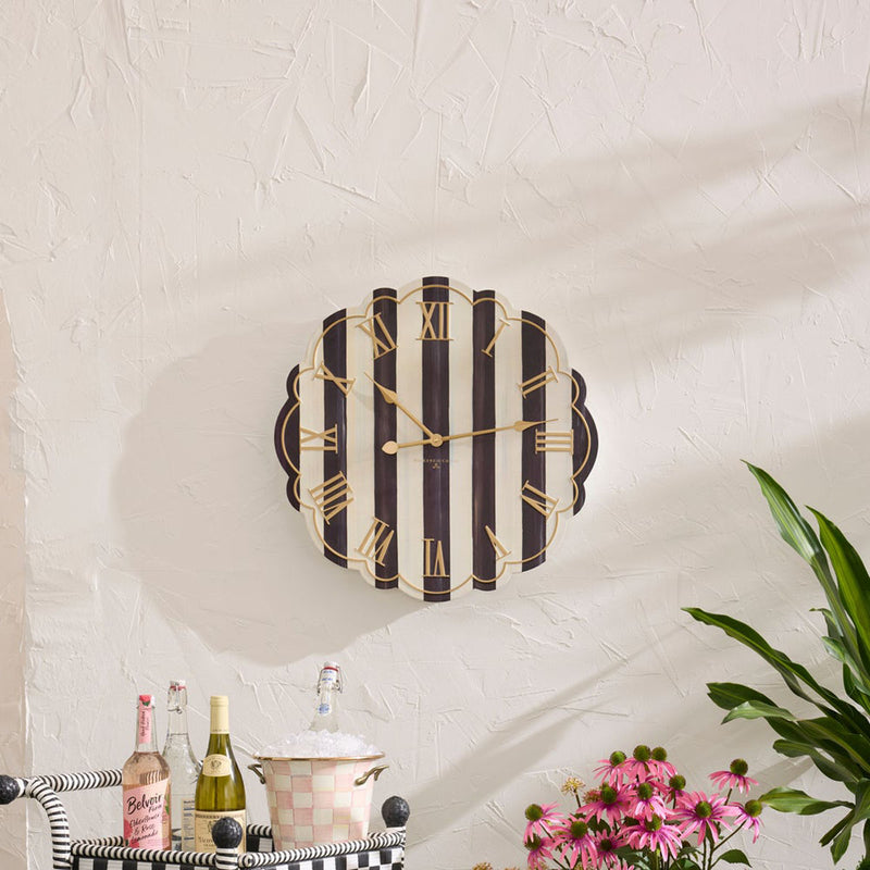 Mackenzie-Childs Courtly Stripe Wall Clock