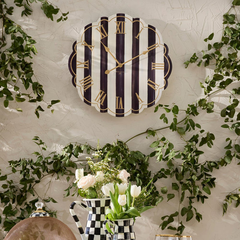 Mackenzie-Childs Courtly Stripe Wall Clock