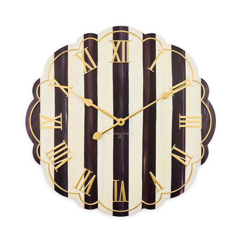 Mackenzie-Childs Courtly Stripe Wall Clock