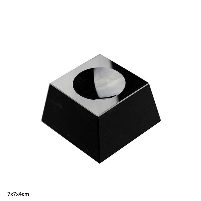 Black Crystal 4.5 Inch Globe Stand