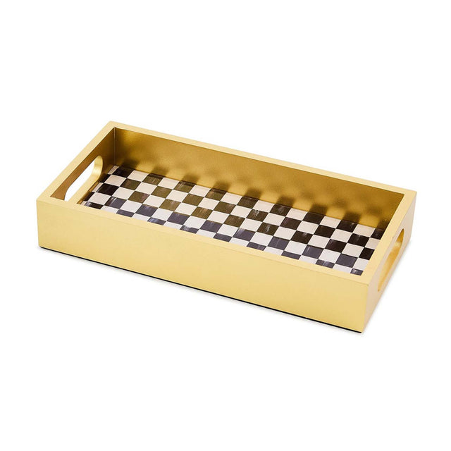 Mackenzie-Childs Courtly Check Glass Vanity Tray