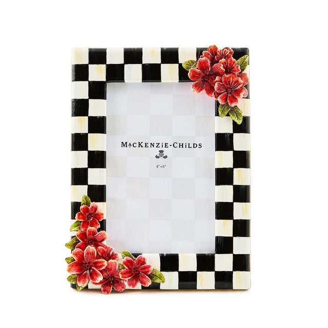 Mackenzie-Childs Courtly Check Floral 4" X 6" Frame