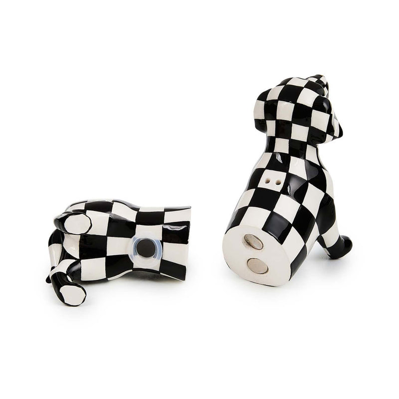 Mackenzie-Childs Courtly Check Dachshund Salt & Pepper Set
