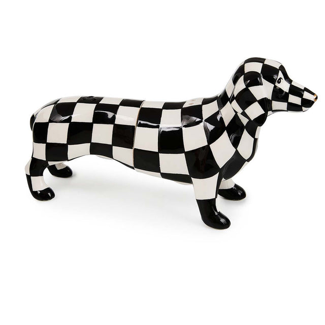 Mackenzie-Childs Courtly Check Dachshund Salt & Pepper Set