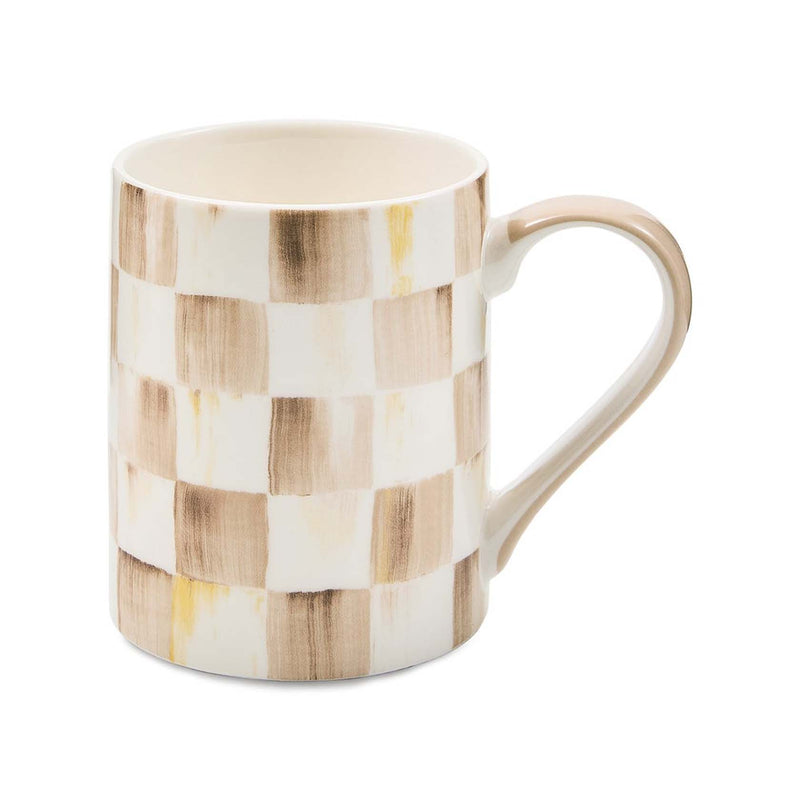 Mackenzie-Childs Mocha Check Stoneware Mug