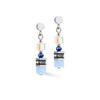 Coeur De Lion Mini Cubes Blue Earrings