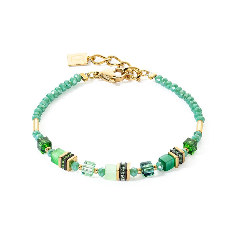 Coeur De Lion GeoCube Green Mini Bracelet
