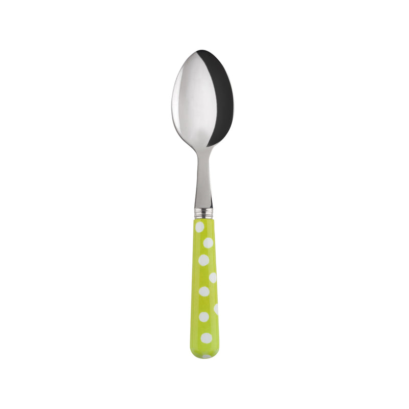 Sabre White Dots Light Green 16cm Tea Spoon