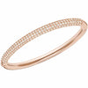 Swarovski Stone Mini Medium Bangle, White, Rose Gold Plated