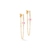 Coeur De Lion Geo Cube Rose Gold Earrings