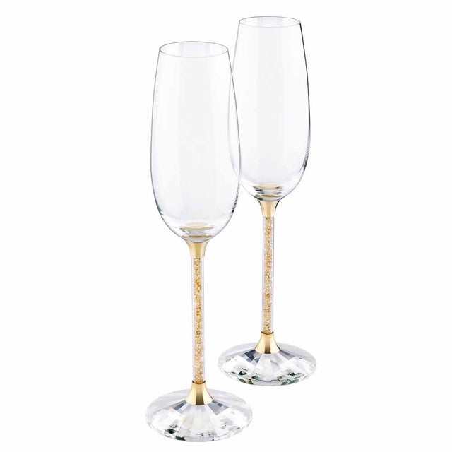 Swarovski Crystalline Golden Shadow Toasting Flutes (Set of 2) 5102143