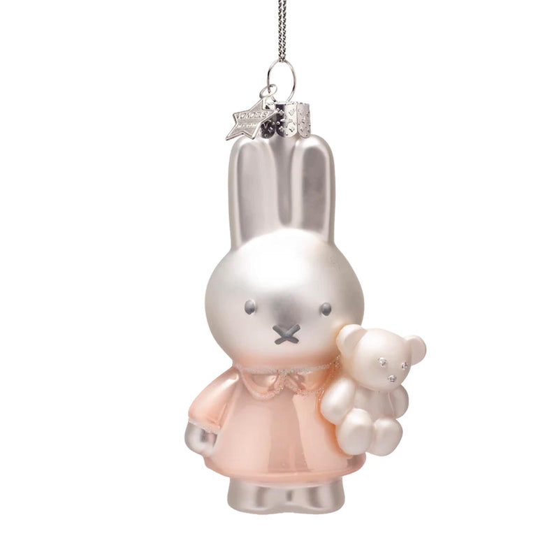 Vondels Miffy Baby Pink with Bear Ornament