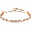 Swarovski Subtle Bracelet, White, Rose Gold Plated
