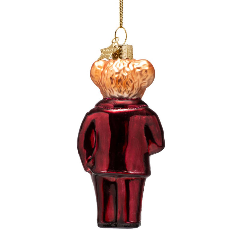 Vondels Burgundy Bear Ornament