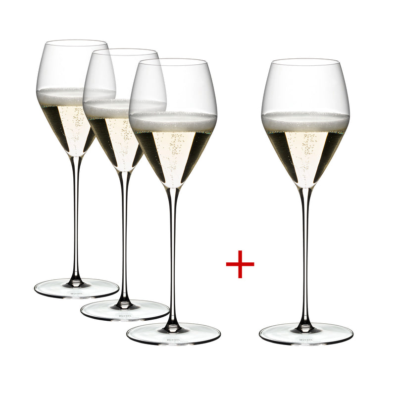 Riedel Veloce Champagne Wine Glass, Buy 3 Get 4