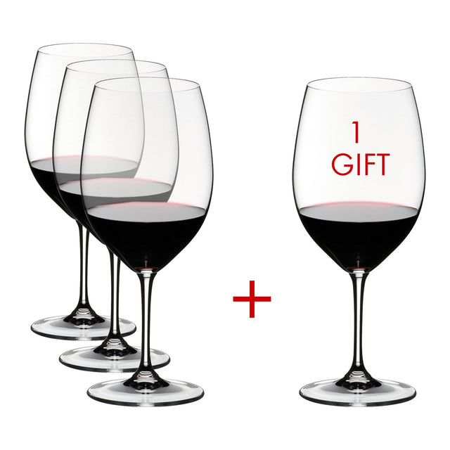 Riedel Vinum Cabernet/Merlot Pay 3 Get 4 Value Pack