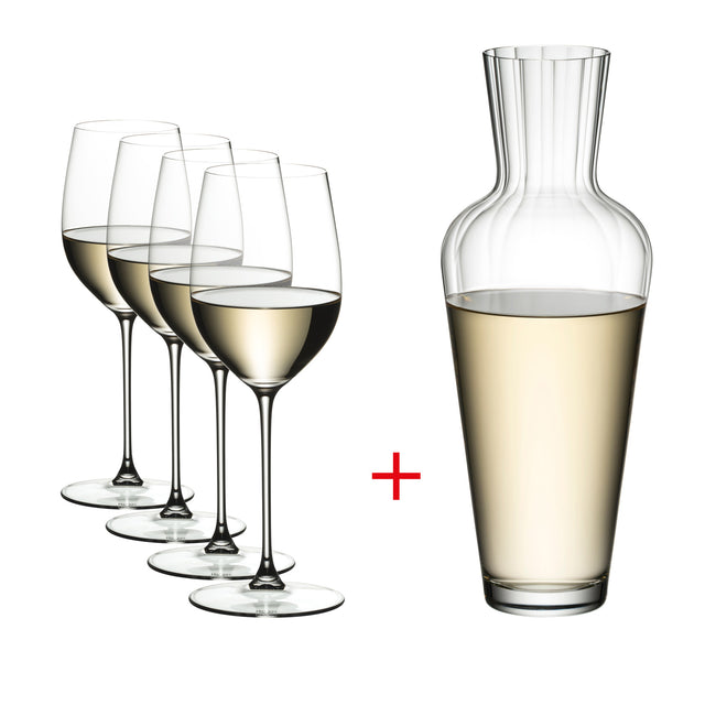Riedel Veritas Riesling/Zinfandel Glass, Set of 4 + FREE Mosel Decanter