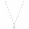 Swarovski Solitaire Pendant, White, Rhodium Plated