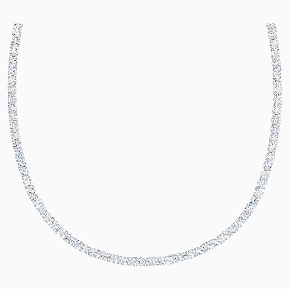 Swarovski Tennis Deluxe Necklace, White Crystal - David Shuttle