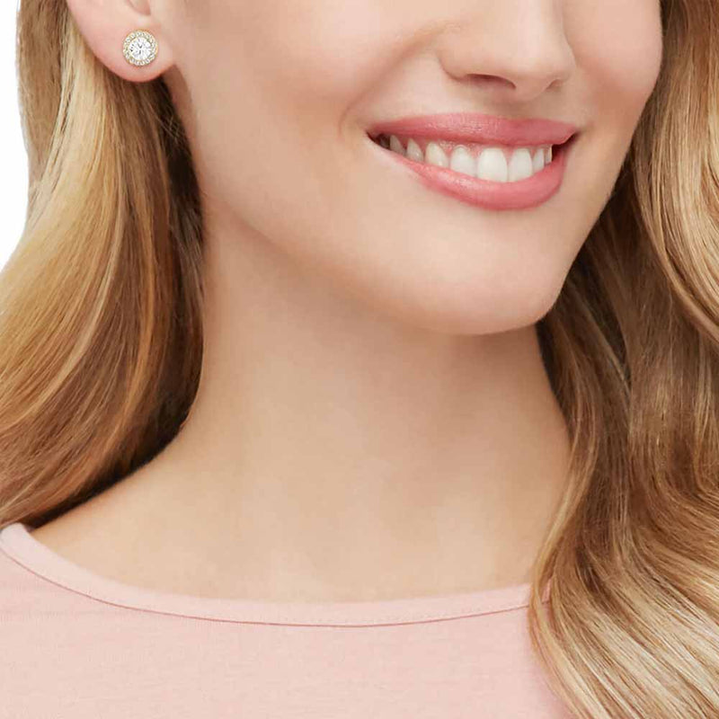 Swarovski Angelic Gold Round Stud Earrings 5505470