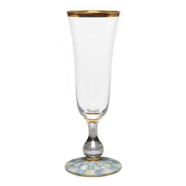 Mackenzie-Childs Sterling Check Champagne Flute 
