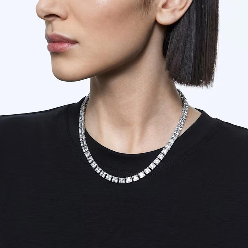 5599206 Swarovski Millenia necklace, Square cut, White, Rhodium plated – David ...