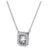 Swarovski Millenia Nekclace, Square, White, Rhodium plated
