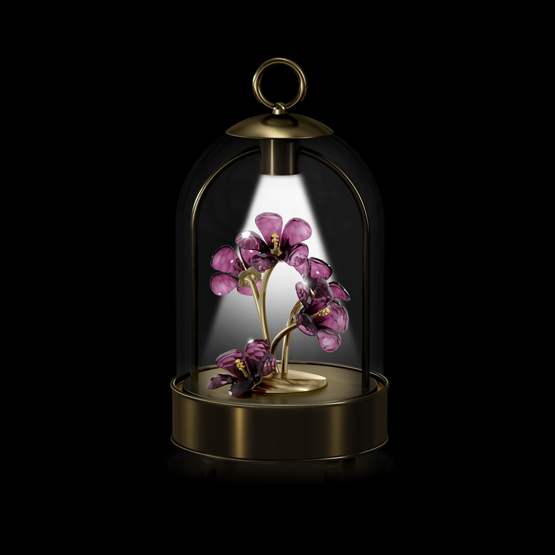 Swarovski Crystal Garden Tales Hibiscus LED Lantern