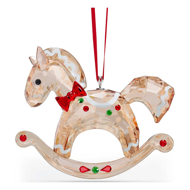 Swarovski Holiday Cheers Gingerbread Rocking Horse Ornament
