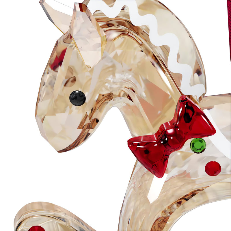 Swarovski Holiday Cheers Gingerbread Rocking Horse Hanging Ornament
