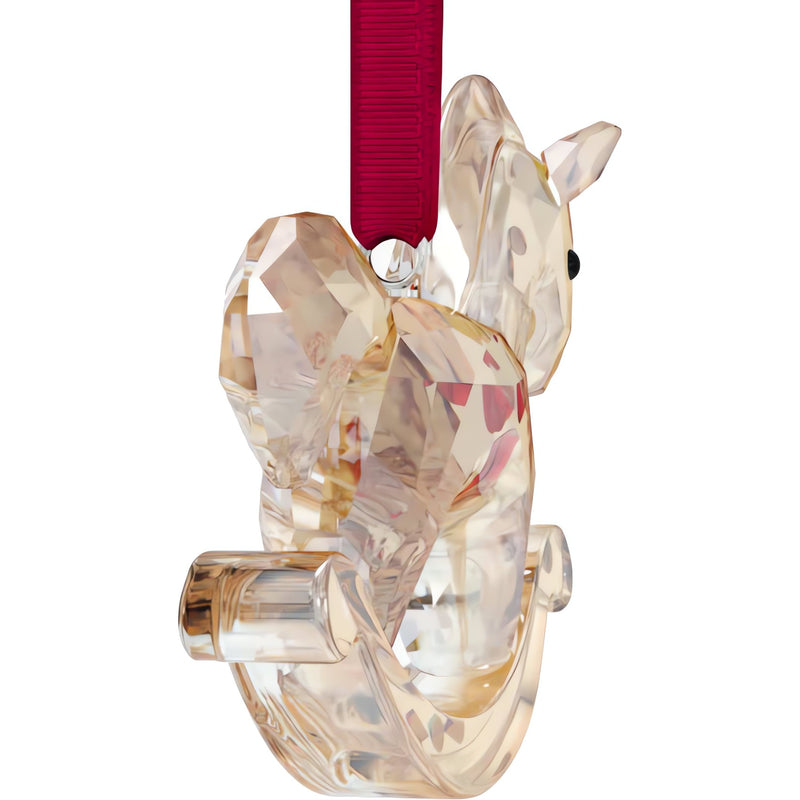 Swarovski Holiday Cheers Gingerbread Rocking Horse Hanging Ornament