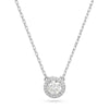 Swarovski Constella Pendant, Round cut, Pave, White, Rhodium plated