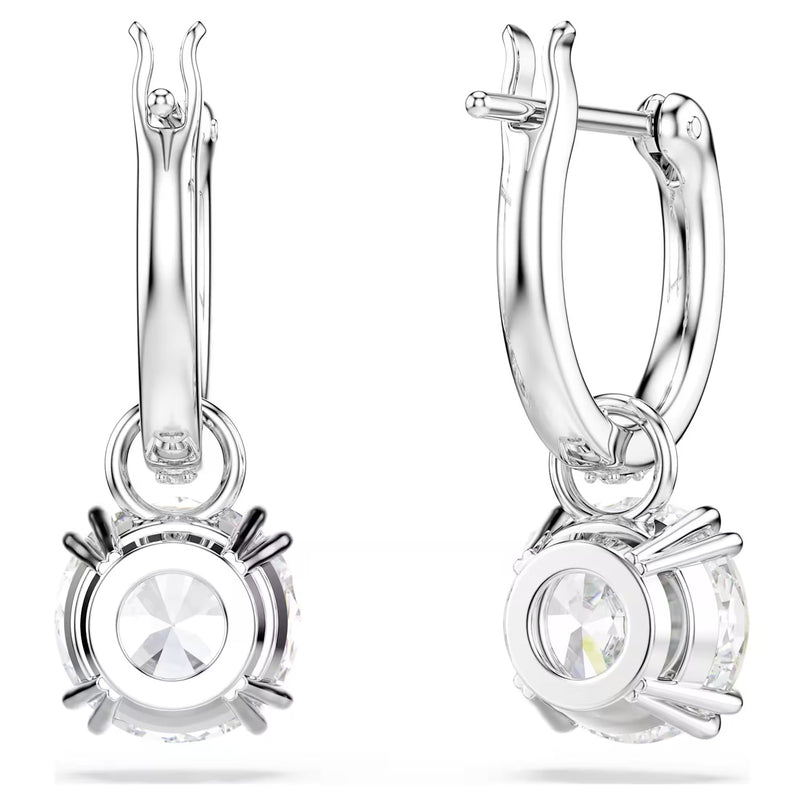 Swarovski Stilla cocktail ring, Round cut, White, Rhodium plated