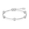 Swarovski Constella Bangle, Round cut, White, Rhodium plated