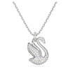 Swarovski Iconic Swan Pendant, Swan, Small, White, Rhodium Plated