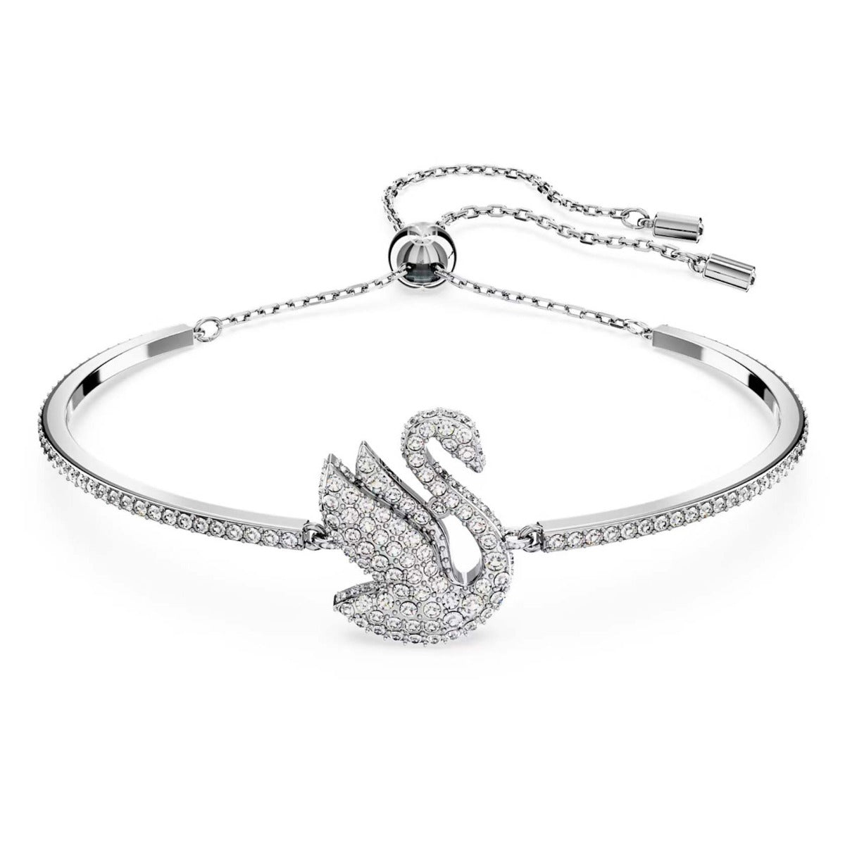 SWAROVSKI/正規品・関税・配送込/ Iconic Swan バングル Swarovski Iconic Swan Bangle, Swan, White, Rhodium plated