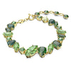 Swarovski Gema bracelet, Mixed cuts, Green, Gold-tone plated