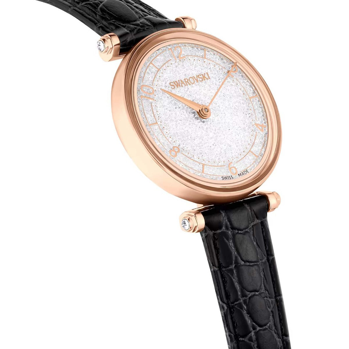 Swarovski Crystalline Wonder watch, Swiss Made, Leather 
