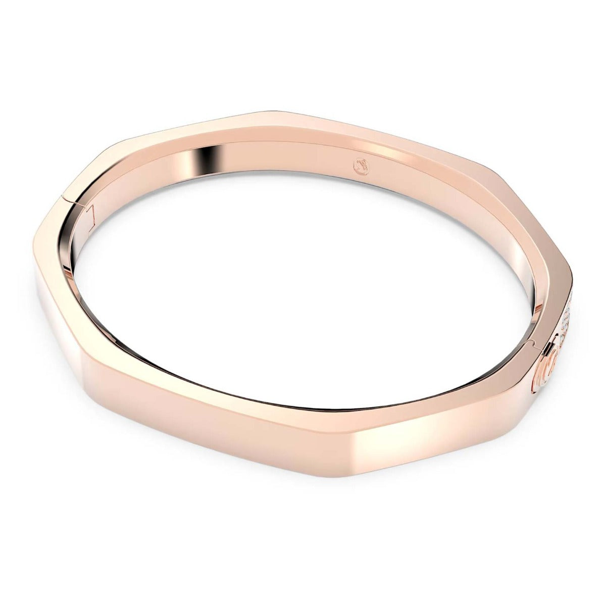 Swarovski Dextera Bangle, Large, Octagon Shape, White, Rose Gold