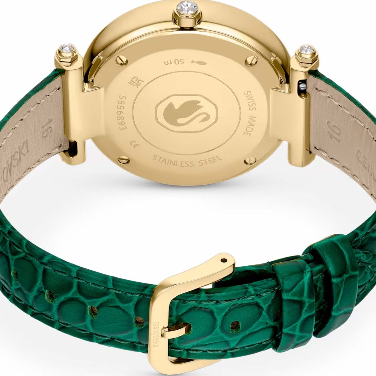 Swarovski Crystalline Wonder watch, Swiss Made, Leather