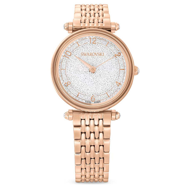 Swarovski Crystalline Wonder watch, Swiss Made, Metal bracelet, Rose gold tone, Rose gold-tone finish
