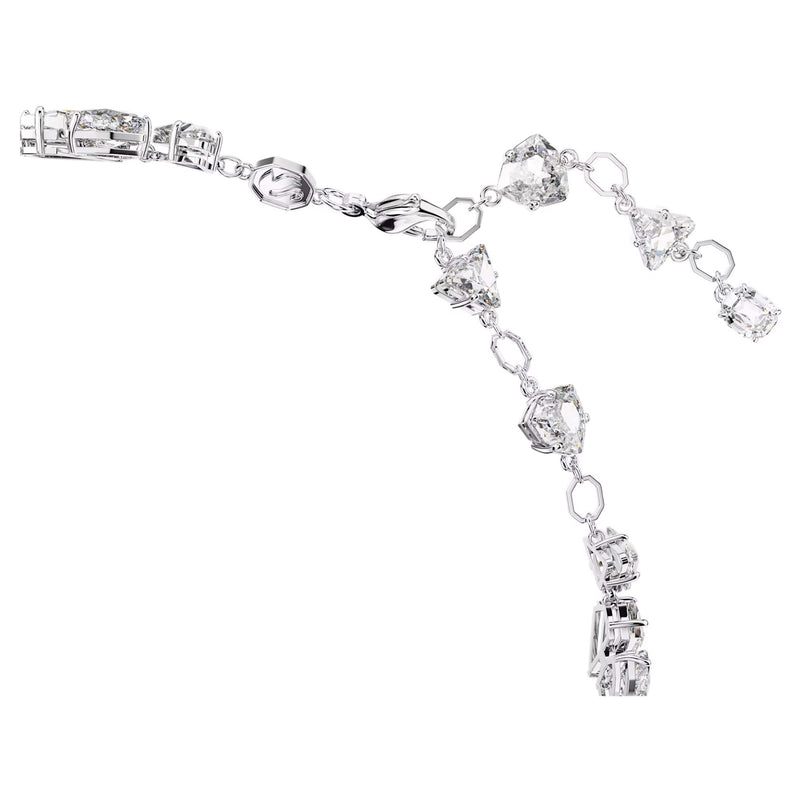 Swarovski Mesmera choker, Mixed cuts, White, Rhodium plated