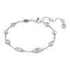 Swarovski Mesmera Bracelet, Mixed cuts, Scattered design, White, Rhodium plated
