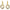 Swarovski Bella V Drop Earrings, Round Cut, Gold tone, Gold-tone Plated
