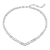 Swarovski Mesmera Necklace, Mixed cuts, White, Rhodium plated