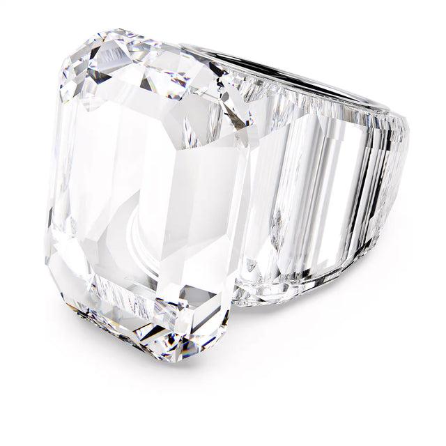Swarovski Lucent cocktail ring, Size 55, Octagon cut, White
